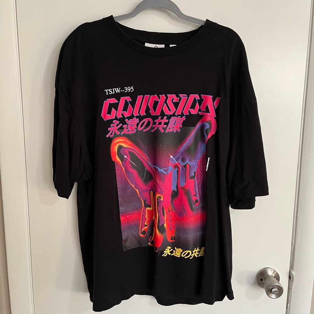 ASOS Collusion Black Graphic T-Shirt 2XL